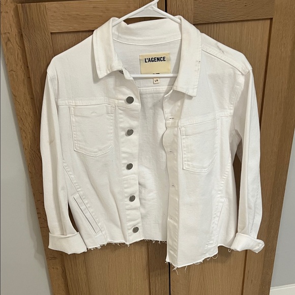 L'AGENCE Ivory Jean Jacket - Picture 1 of 2